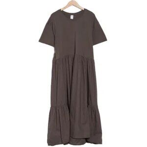 Melrose and Market Cotton Gray Midi Dress 1X NWT